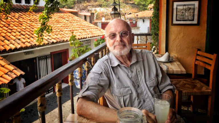 Mayer at restaurant in Taxco