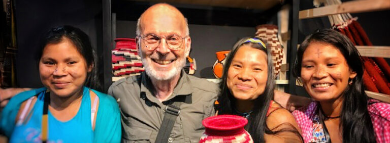 Mayer with Colombian artisans