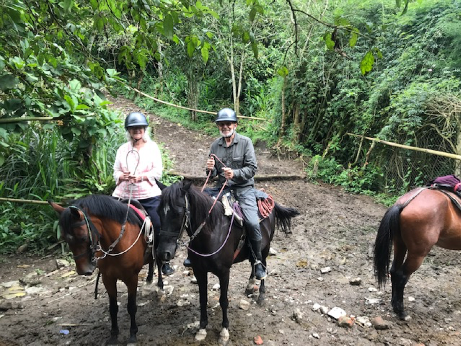 Mayer and Susan Horseback Riding